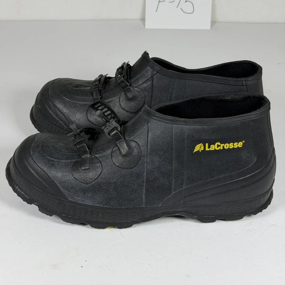 LaCrosse Men's Rubber Overshoes Galoshes Black Size 10 Storage F-15